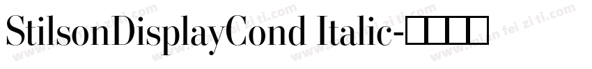StilsonDisplayCond Italic字体转换